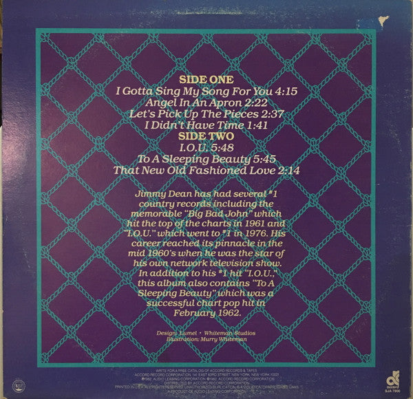Jimmy Dean : Straight From The Heart (LP, Comp)