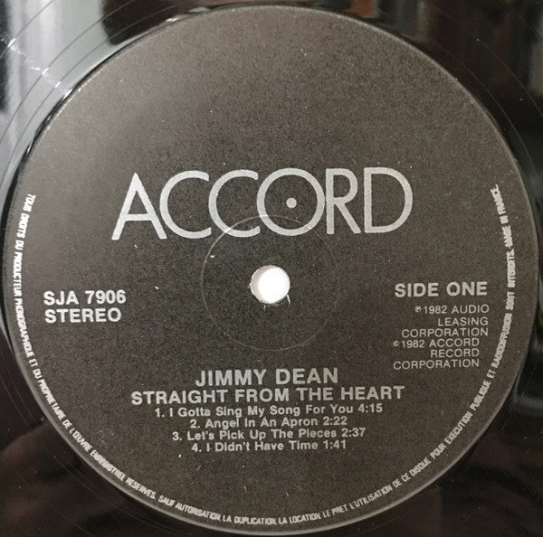 Jimmy Dean : Straight From The Heart (LP, Comp)