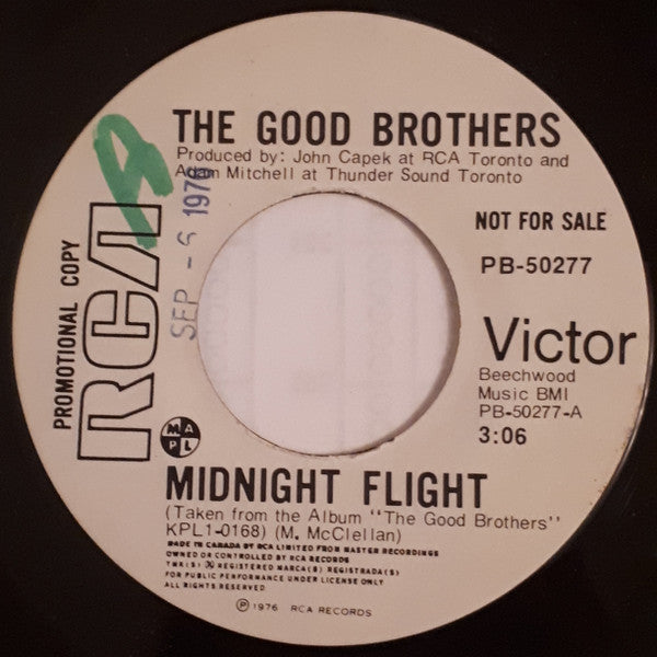 The Good Brothers (2) : Midnight Flight / The Rabbit (7", Promo)