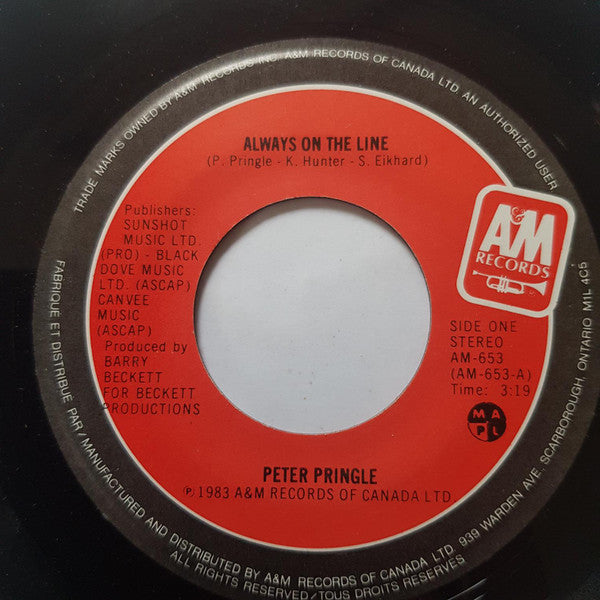 Peter Pringle : Always On The Line / Living It Up (7", Single)