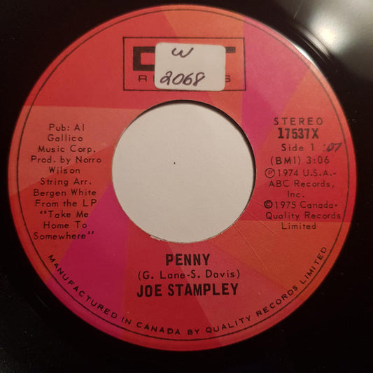 Joe Stampley : Penny / Backtrackin' (7", Single)