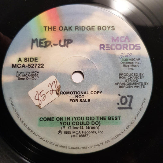 The Oak Ridge Boys : Come On In (You Did The Best You Could Do) / Roll Tennessee River (7", Promo)