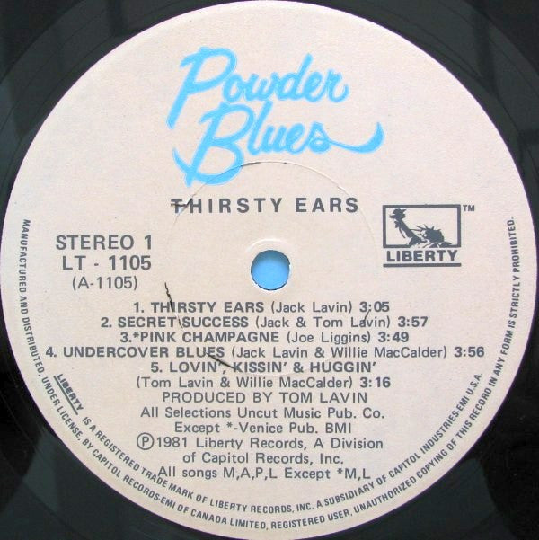 Powder Blues : Thirsty Ears (LP, Album)