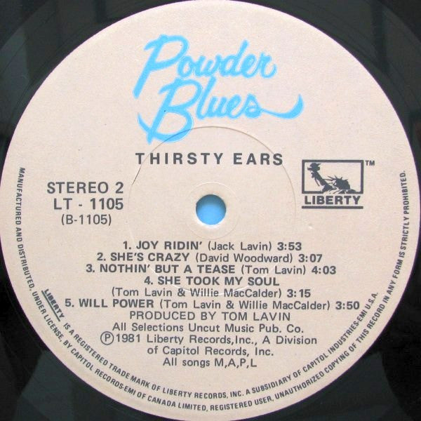 Powder Blues : Thirsty Ears (LP, Album)