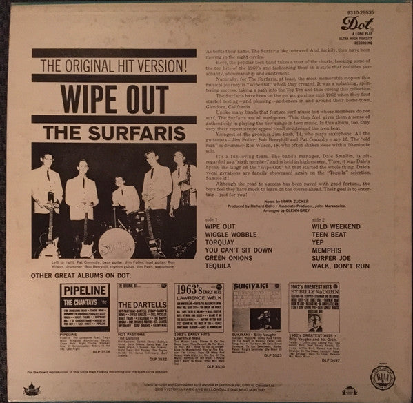 The Surfaris : Wipe Out (LP, Album, RE)