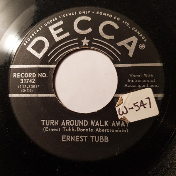 Ernest Tubb : Do What You Do Do Well / Turn Around Walk Away (7", Single)