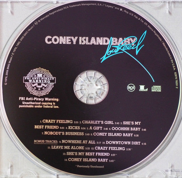 Lou Reed : Coney Island Baby (CD, Album, RE, RM, RP, Exp)