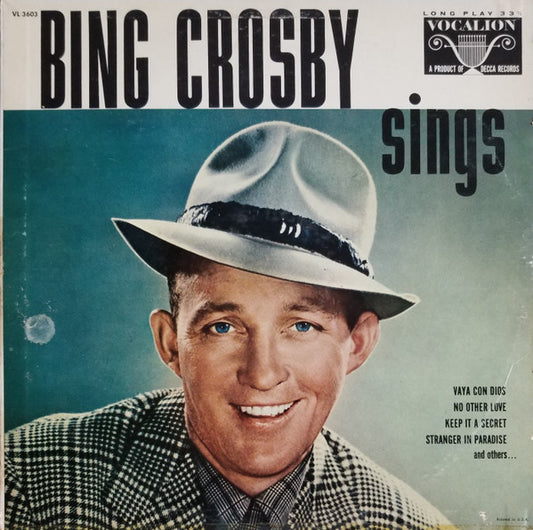Bing Crosby : Bing Crosby Sings (LP, Comp, Mono)