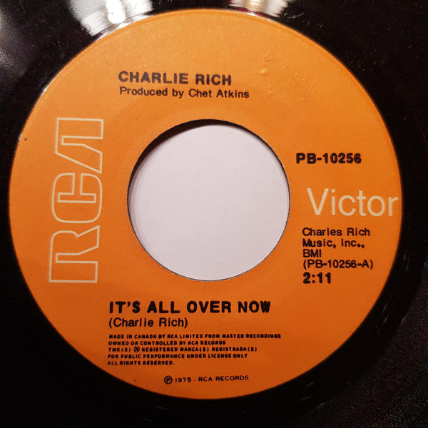 Charlie Rich : It's All Over Now (7", Single)