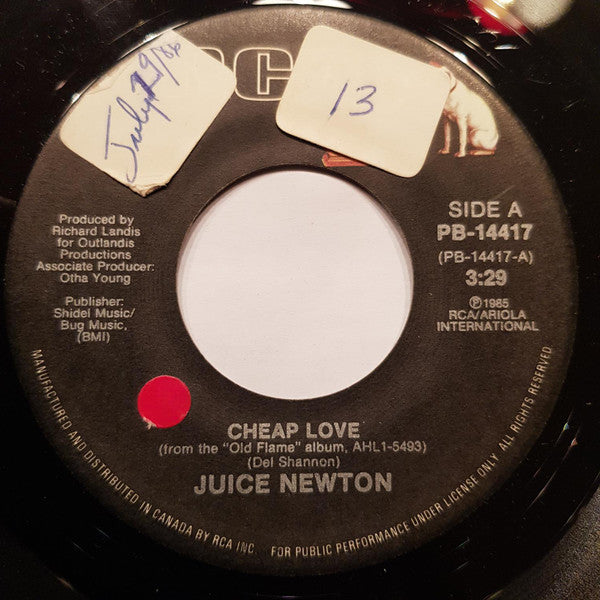 Juice Newton : Cheap Love / Old Flame (7", Single)