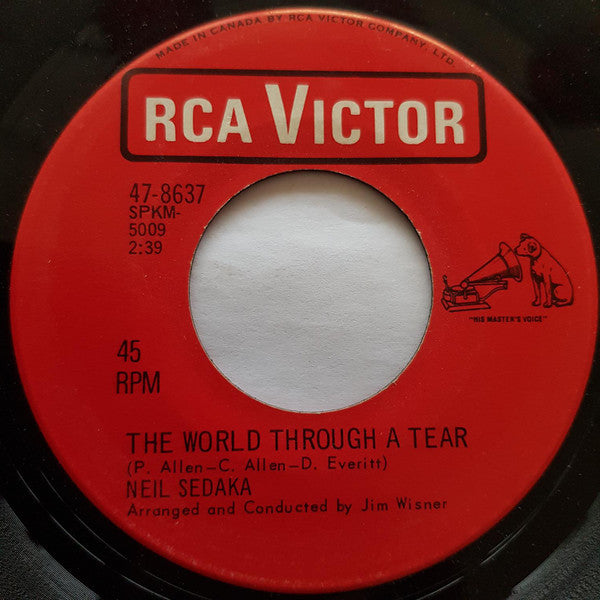 Neil Sedaka : The World Through A Tear (7", Single)