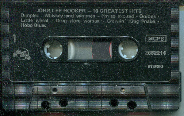 John Lee Hooker : 16 Greatest Hits (Cass, Album, Comp)