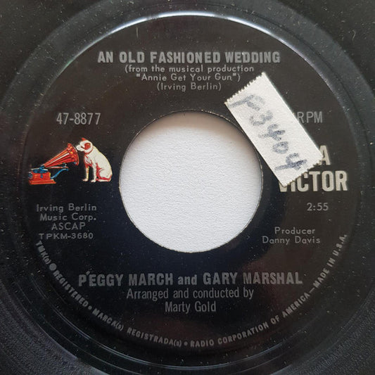 Peggy March And Gary Marshal : An Old Fashioned Wedding (7", Single, Mono)