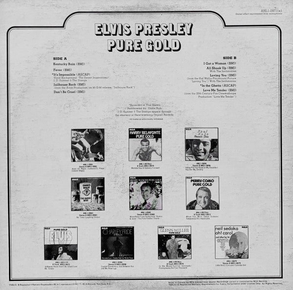 Elvis Presley : Pure Gold (LP, Comp, RM)
