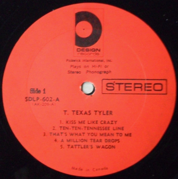 T. Texas Tyler : T. Texas Tyler (LP, RE)