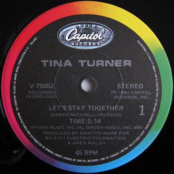 Tina Turner : Let's Stay Together (12")