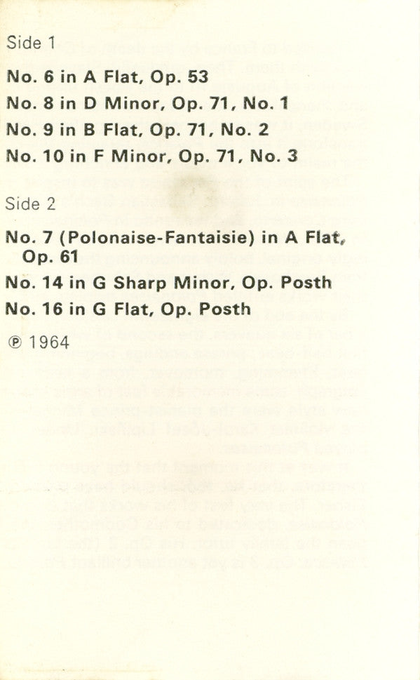 Frédéric Chopin, Peter Frankl : Polonaises (Complete) Volume 2 (Cass, Album)