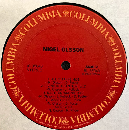 Nigel Olsson : Nigel Olsson (LP, Album, Pit)