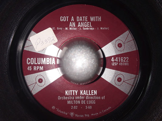 Kitty Kallen : Got A Date With An Angel (7")