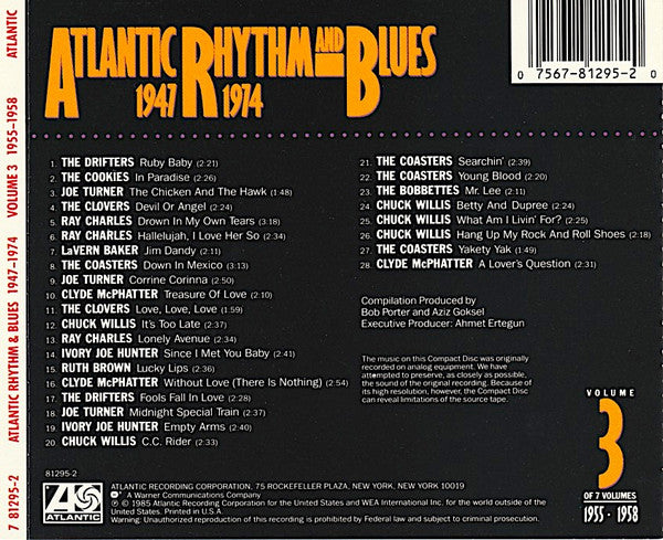 Various : Atlantic Rhythm And Blues 1947-1974, Volume 3 1955-1957 (CD, Comp)