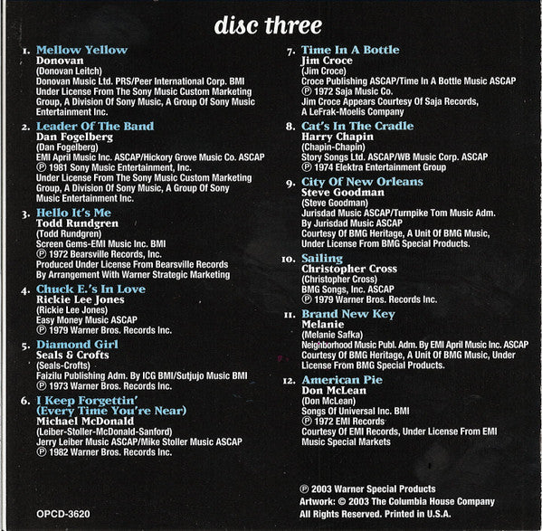 Various : The Ultimate Singer-Songwriter Collection (3xCD, Comp)