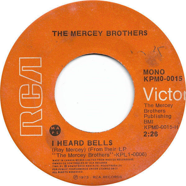 The Mercey Brothers : I Heard Bells (7", Single, Mono)