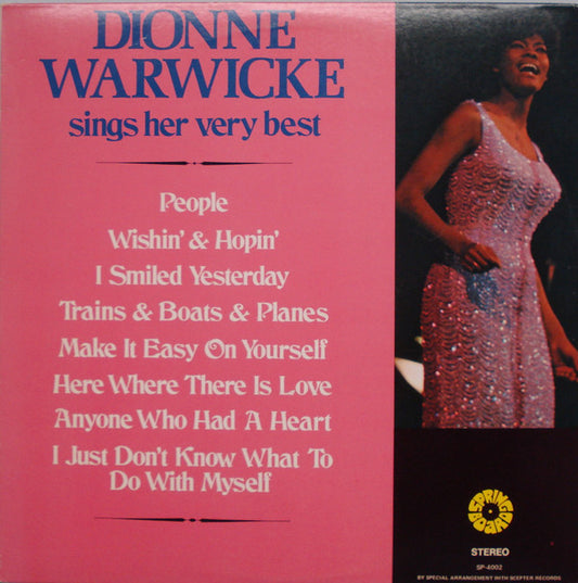 Dionne Warwick : Sings Her Very Best (LP, Comp)