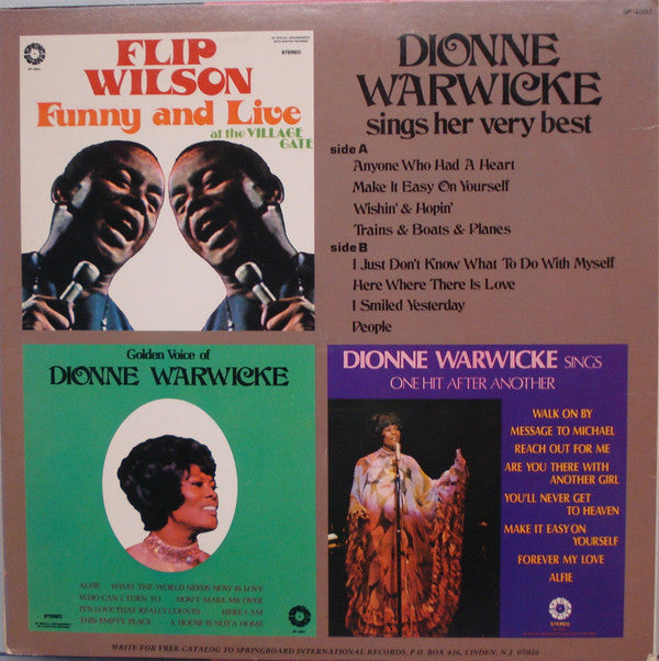 Dionne Warwick : Sings Her Very Best (LP, Comp)