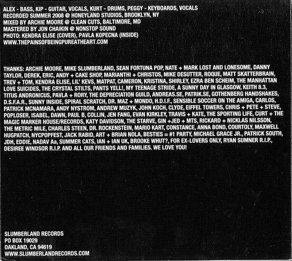 The Pains Of Being Pure At Heart : The Pains Of Being Pure At Heart (CD, Album, Dig)