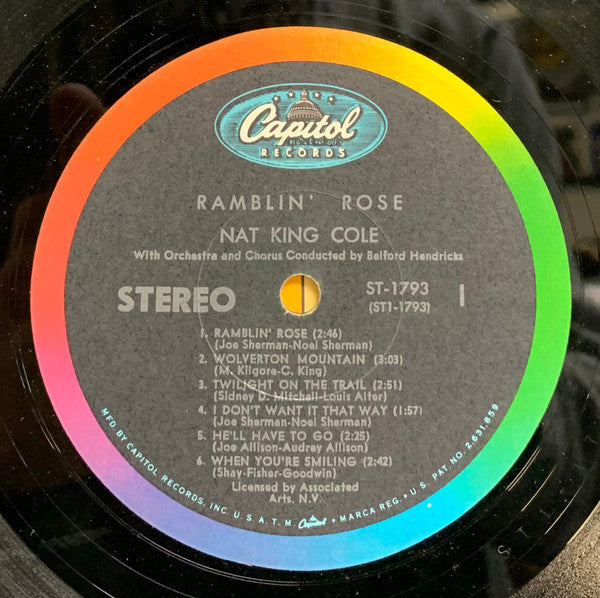 Nat King Cole : Ramblin' Rose (LP, Album, Scr)
