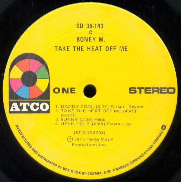 Boney M. : Take The Heat Off Me (LP, Album)