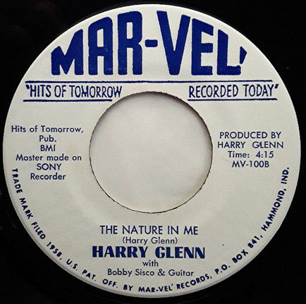 Harry Glenn : Men On Lonely Street / The Nature In Me (7")