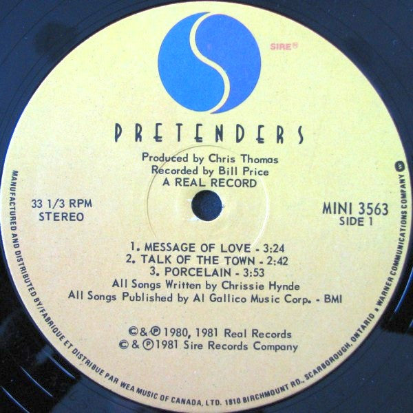 The Pretenders : Extended Play (12", EP, Qua)