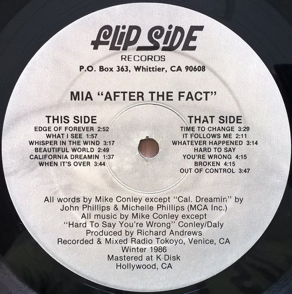 M.I.A. (3) : After The Fact (LP, Album)