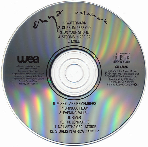 Enya : Watermark (CD, Album, RE, #93)