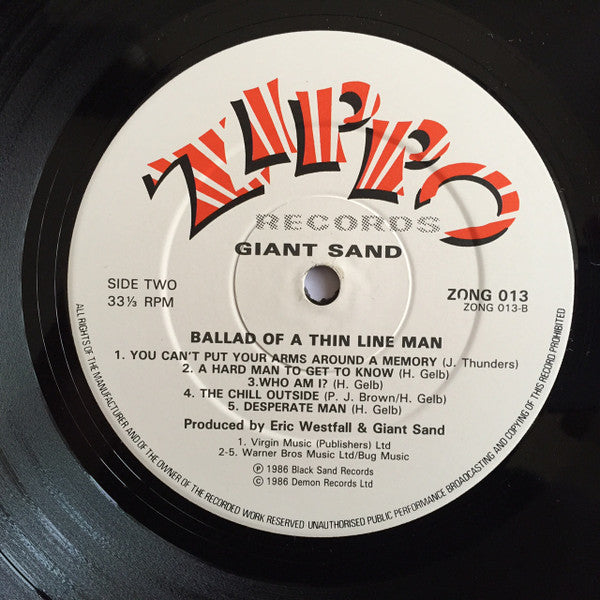 Giant Sand : Ballad Of A Thin Line Man (LP, Album)