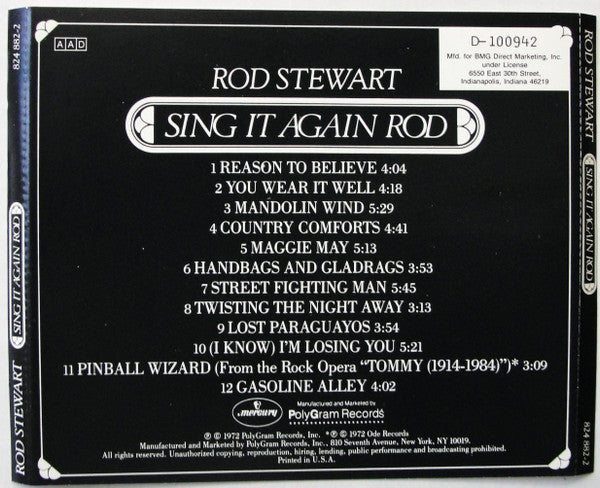 Rod Stewart : Sing It Again Rod (CD, Comp, Club, RE)