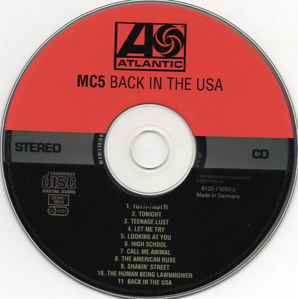 MC5 : Back In The USA / Kick Out The Jams (CD, Album, RE + CD, Album, RE + Comp)