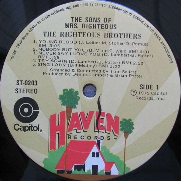 The Righteous Brothers : The Sons Of Mrs. Righteous (LP, Album)