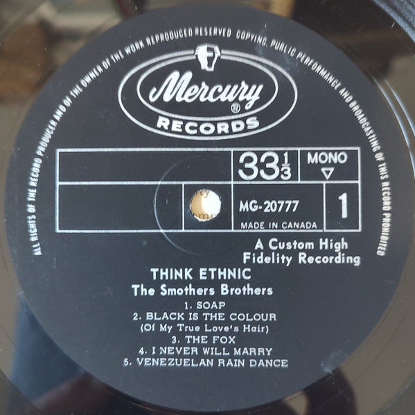 Smothers Brothers : (Think Ethnic!) (LP, Album, Mono)
