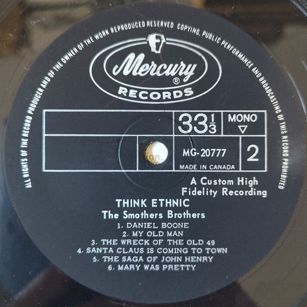 Smothers Brothers : (Think Ethnic!) (LP, Album, Mono)