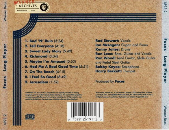Faces (3) : Long Player (CD, Album, RE)