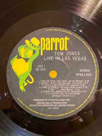 Tom Jones : Live In Las Vegas (LP, Album)