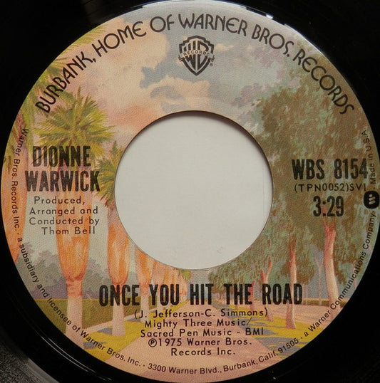 Dionne Warwick : Once You Hit The Road / World Of My Dreams (7")