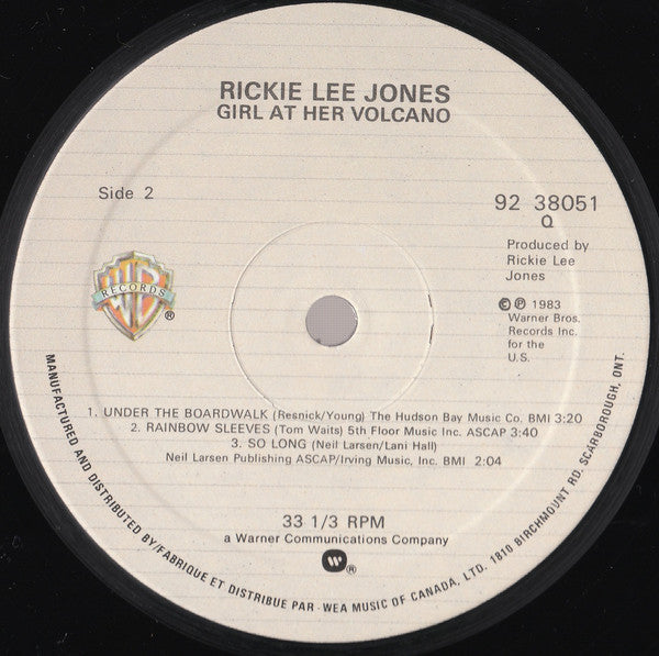 Rickie Lee Jones : Girl At Her Volcano (10", Album, EP)
