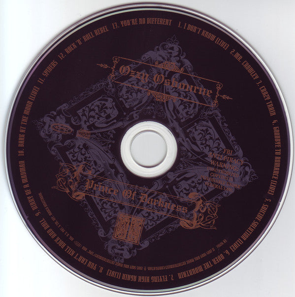 Ozzy Osbourne : Prince Of Darkness (4xCD + Box, Comp)