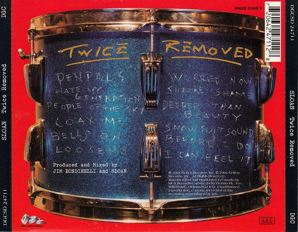 Sloan (2) : Twice Removed (CD, Album, RP)
