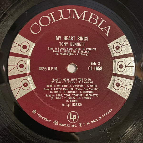 Tony Bennett : My Heart Sings (LP, Album, Mono)