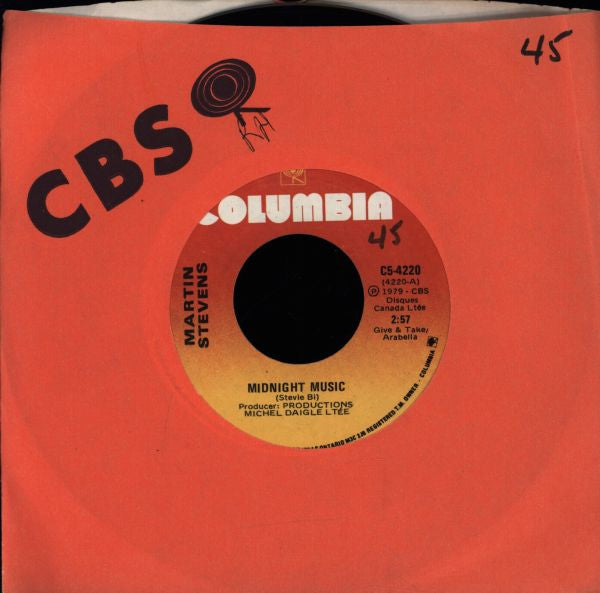 Martin Stevens : Midnight Music (7", Single)