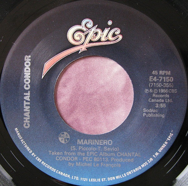 Chantal Condor : Marinero (7", Single)